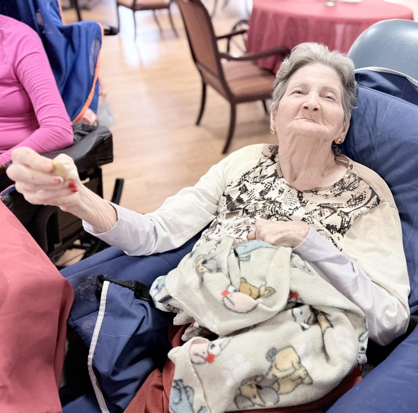 Elderly woman resident at skilled nursing facility
