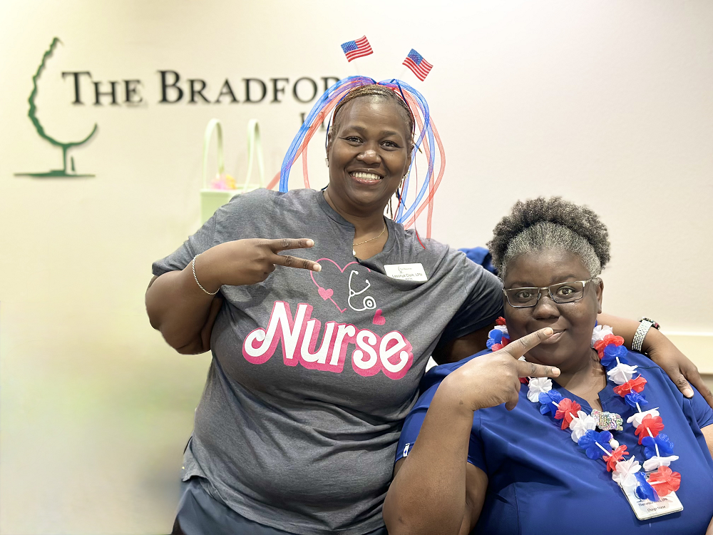 Bradford staff welcoming guests