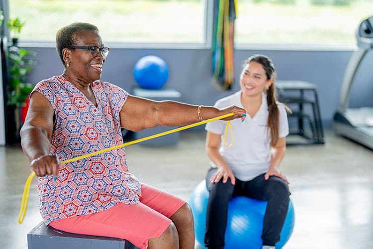 Physical Therapy with resistance exercises